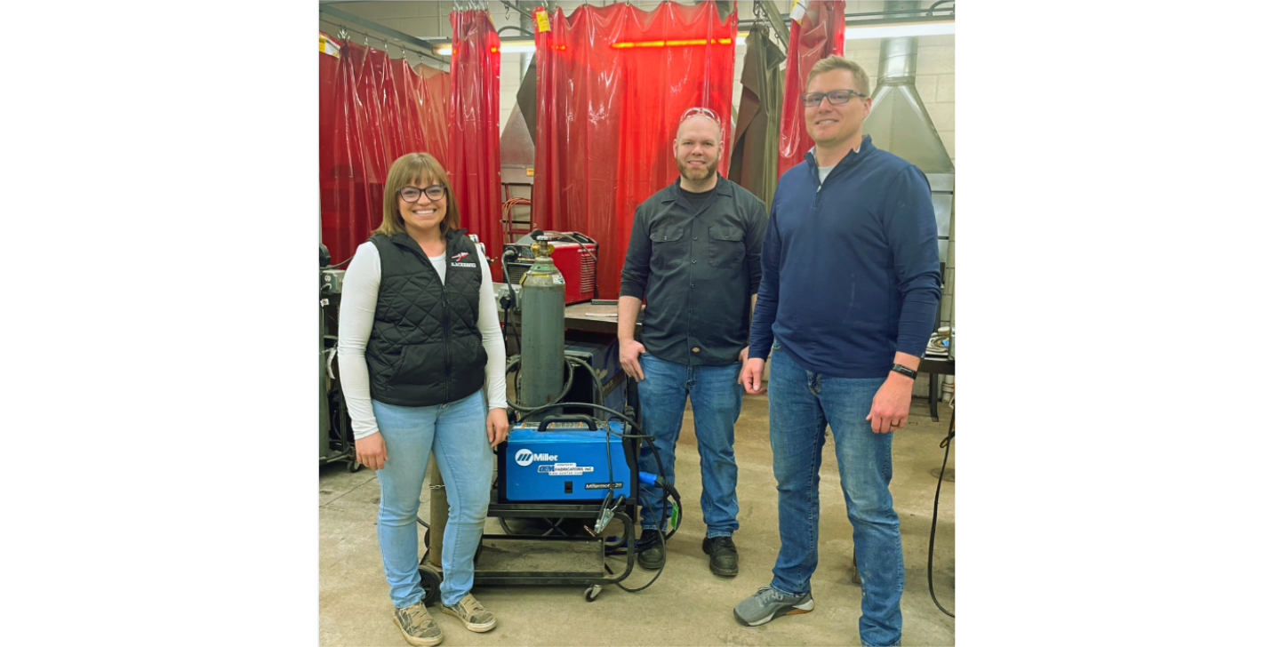 oem fabricators inc donates welding machines to baldwin school tech ed program